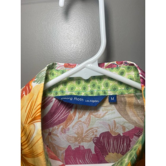 Georg Roth Orange Printed Long Sleeve Blouse - Picture 3 of 4